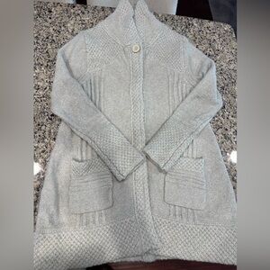 Prana Elsin Organic Cotton & Wool Blend Button Snap Cardigan Sweater Size XL